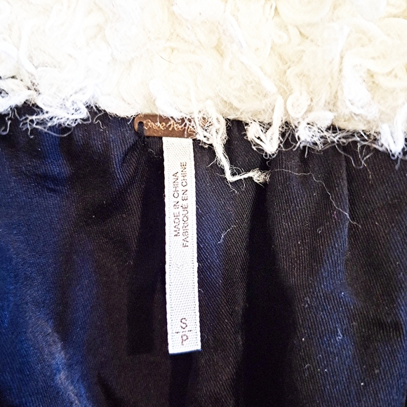 β¨οΈUNICORN! RARE! HTF! Free People Western Moto Sherpa Crop Zip Aztec Jacket - Picture 14 of 15